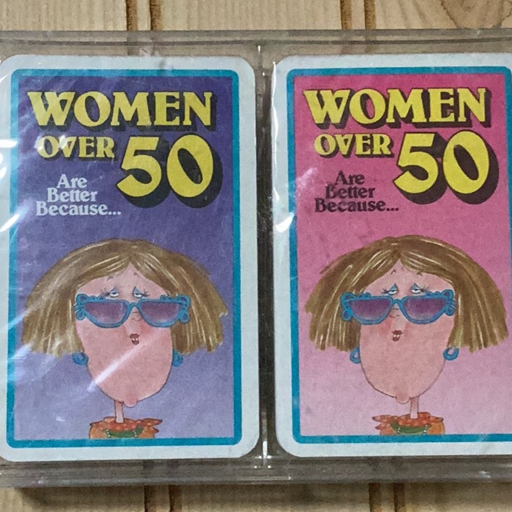 Vintage Funny Women Over 50 Are Better Because Set of 2 Decks Of Playing Cards